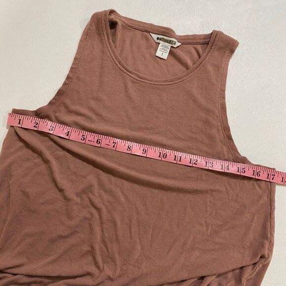 Athleta Sleeveless Tank Top Small Terracotta Brown Lightweight Lounge Activewear - Picture 3 of 5